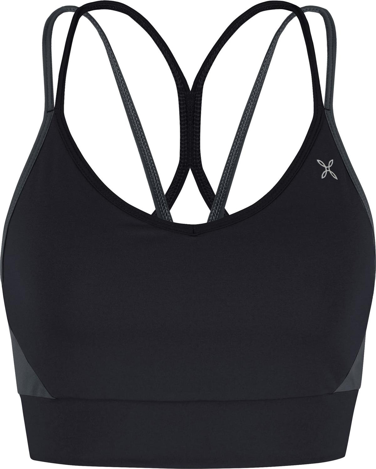 Montura - CRIMP CROSS BRA WOMAN — BLACK/PIOMBO — Vista frontale 1