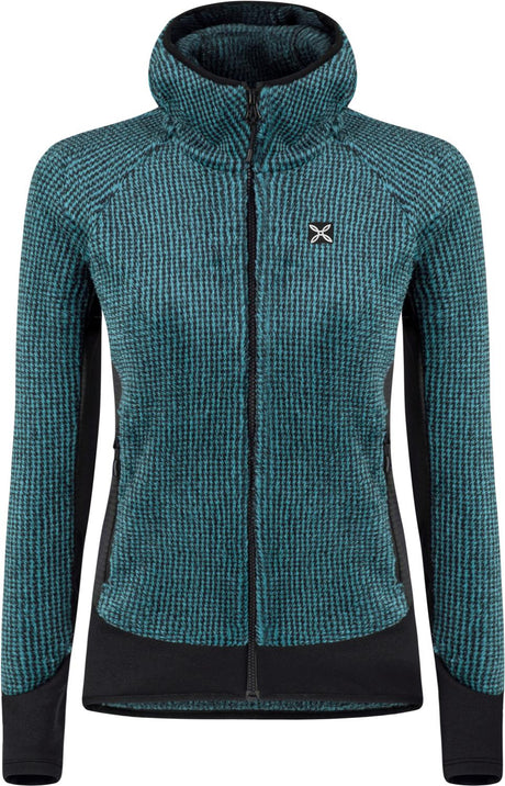 Montura - REMIX FLEECE JACKET WOMAN — CARE BLUE — Vista frontale 1