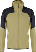 Montura - RISE HOODED JACKET — DESERT BEIGE/SUNNY LIME — Vista frontale 1