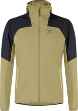 Montura - RISE HOODED JACKET — DESERT BEIGE/SUNNY LIME — Vista frontale 1