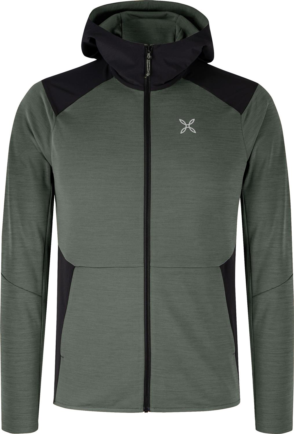 Montura - TIMELESS MIX HOODED MAGLIA — VERDE SALVIA — Vista frontale 1