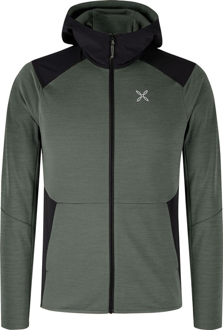 Montura - TIMELESS MIX HOODED MAGLIA — VERDE SALVIA — Vista frontale 1
