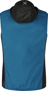Montura - TRACCIA OCTA HOODED VEST — STEEL BLUE/SUNNY LIME — Vista posteriore 3