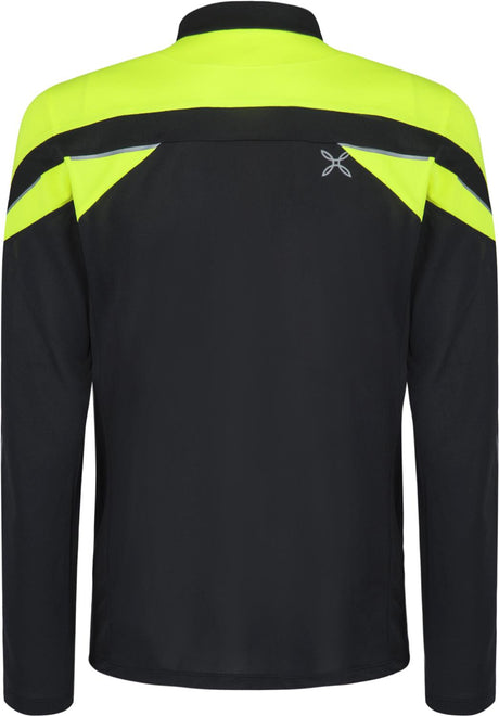 Montura - HIGH ZIP 2 MAGLIA — BLACK/GIALLO FLUO — Vista posteriore 3