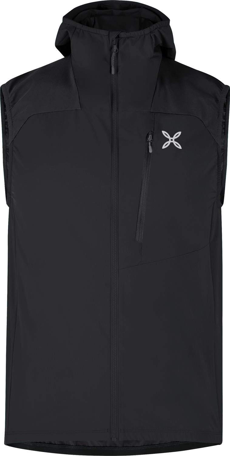 Montura - RISE HOODED VEST — BLACK — Vista frontale 1
