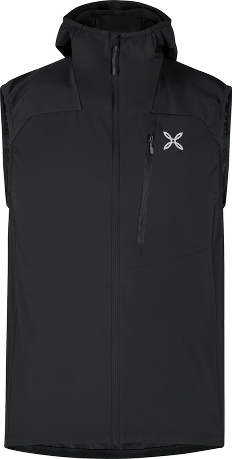Montura - RISE HOODED VEST — BLACK — Vista frontale 1