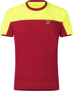 Montura - HIGH T-SHIRT — ROSSO/GIALLO FLUO — Vista frontale 1