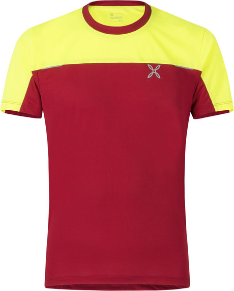 Montura - HIGH T-SHIRT — ROSSO/GIALLO FLUO — Vista frontale 1
