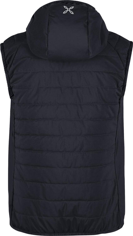 Montura - SPACE LIGHT HOODED VEST KIDS — BLACK/VERDE LIME — Vista posteriore 3