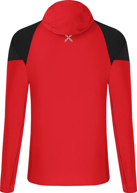 Montura - SPITZE WF HOODED MAGLIA — ROSSO/BLACK — Vista posteriore 3