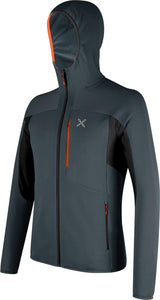 Montura - SMOOTH 2 HOODED MAGLIA — PIOMBO/ORANGE — Immagine 2
