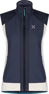 Montura - DOLOMITI WIND VEST WOMAN — GRAPHITE BLUE/TURQUOISE — Vista frontale 1