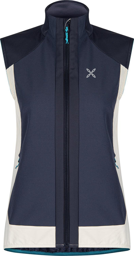Montura - DOLOMITI WIND VEST WOMAN — GRAPHITE BLUE/TURQUOISE — Vista frontale 1