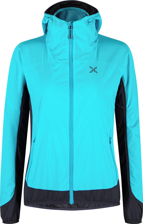 Montura - RISE OCTA HOODED JACKET WOMAN — TURQUOISE/ANTRACITE — Vista frontale 1