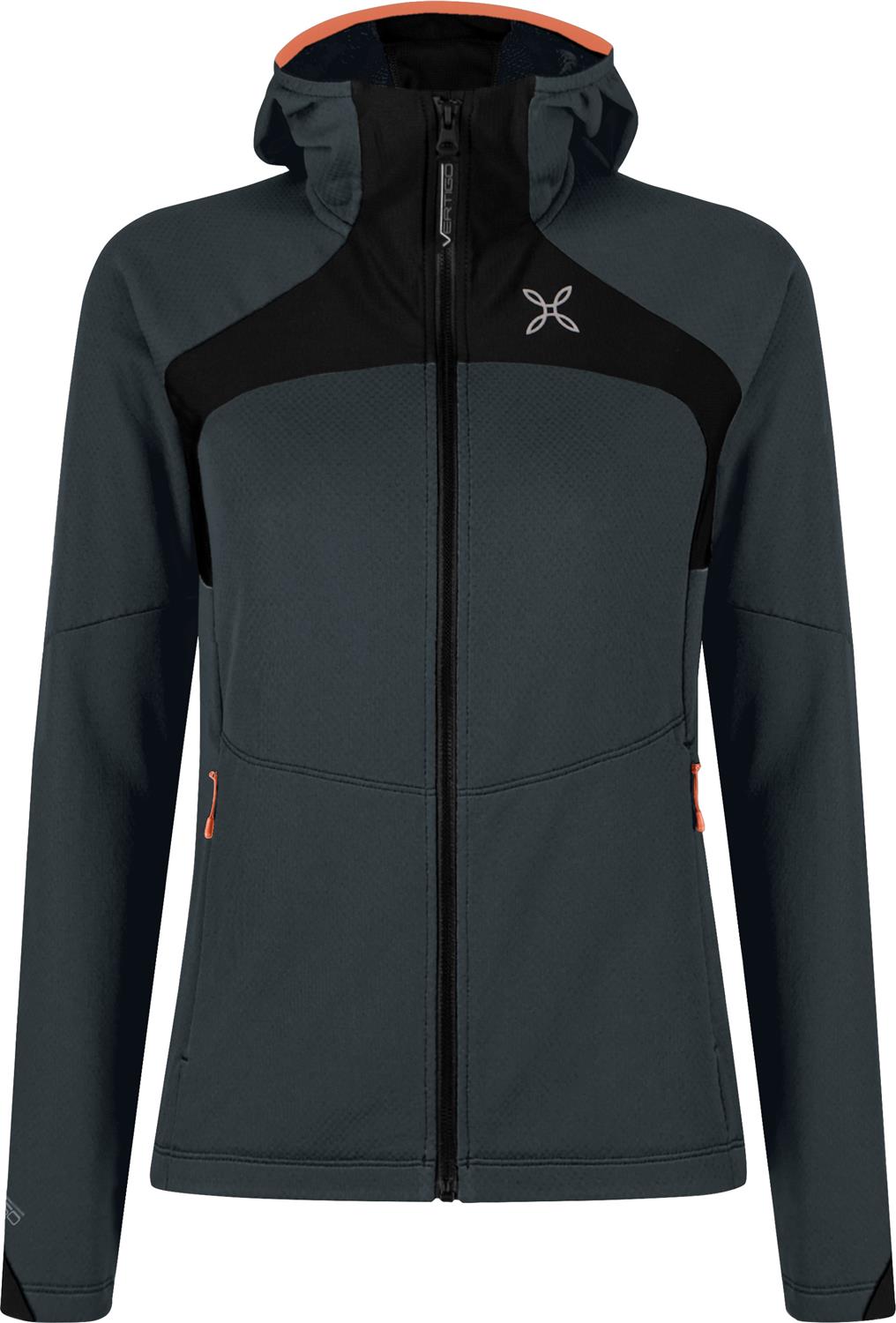 Montura - VERTIGO OCTA HOODED MAGLIA WOM — TOWER GREY/MELON — Vista frontale 1