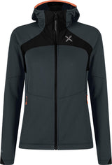 Montura - VERTIGO OCTA HOODED MAGLIA WOM — TOWER GREY/MELON — Vista frontale 1