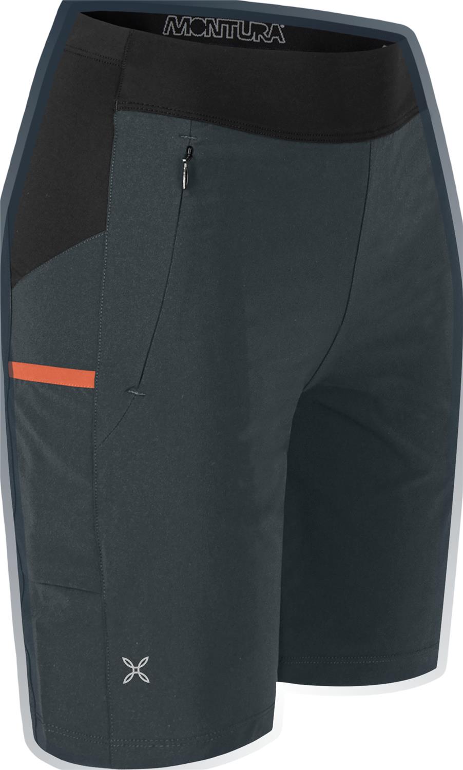 Montura - STRETCH SHAPE BERMUDA WOMAN — ANTRACITE/MELON — Immagine 2