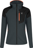 Montura - SPITZE HOODED MAGLIA WOMAN — ANTRACITE/MELON — Vista frontale 1
