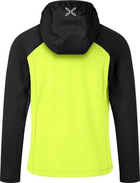 Montura - GRID LIGHT HOODED MAGLIA KIDS — VERDE LIME/BLACK — Vista posteriore 3