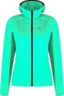 Montura - FADIS GRID HOODED MAGLIA WOMAN — BRIGHT TEAL — Vista frontale 1