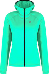 Montura - FADIS GRID HOODED MAGLIA WOMAN — BRIGHT TEAL — Vista frontale 1