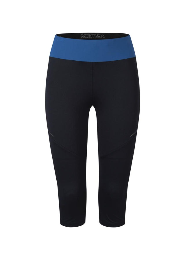 Montura - RUN DREAM 3/4 PANTS WOMAN — NERO/DEEP BLUE — Vista frontale 1
