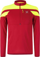 Montura - HIGH ZIP 2 MAGLIA — ROSSO/GIALLO FLUO — Vista frontale 1