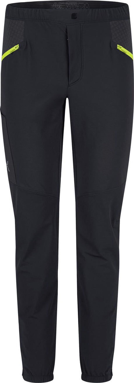 Montura - PEAK PANTS — BLACK/SUNNY LIME — Vista frontale 1