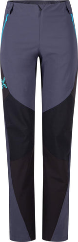 Montura - SPITZE EVO PANTS WOMAN — GRAPHITE BLUE/TURQUOISE — Vista frontale 1