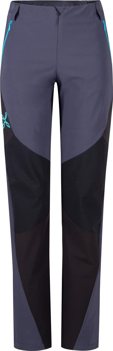 Montura - SPITZE EVO PANTS WOMAN — GRAPHITE BLUE/TURQUOISE — Vista frontale 1