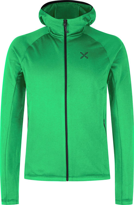Montura - FADIS GRID HOODED MAGLIA — VIBE GREEN — Vista frontale 1