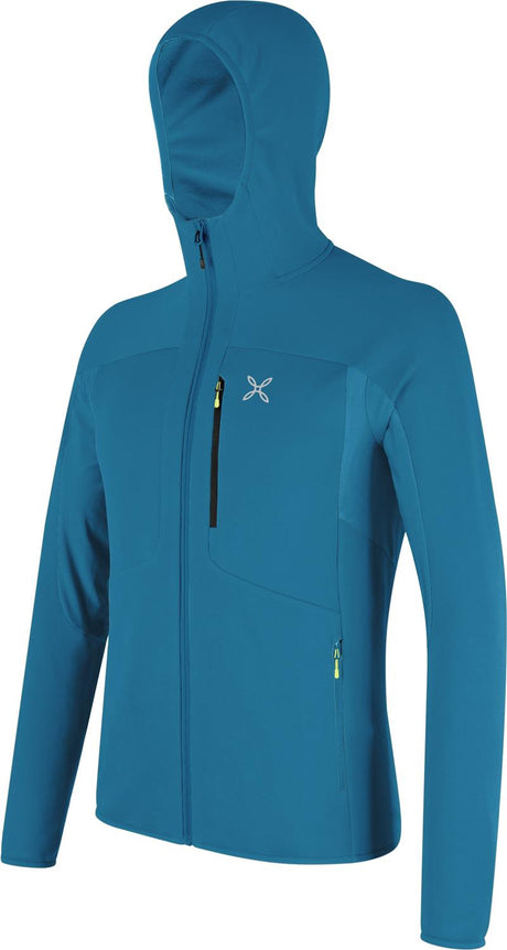 Montura - SMOOTH 2 HOODED MAGLIA — STEEL BLUE/SUNNY LIME — Immagine 2