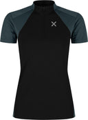 Montura - HADE ZIP T-SHIRT WOMAN — BLACK/PIOMBO — Vista frontale 1