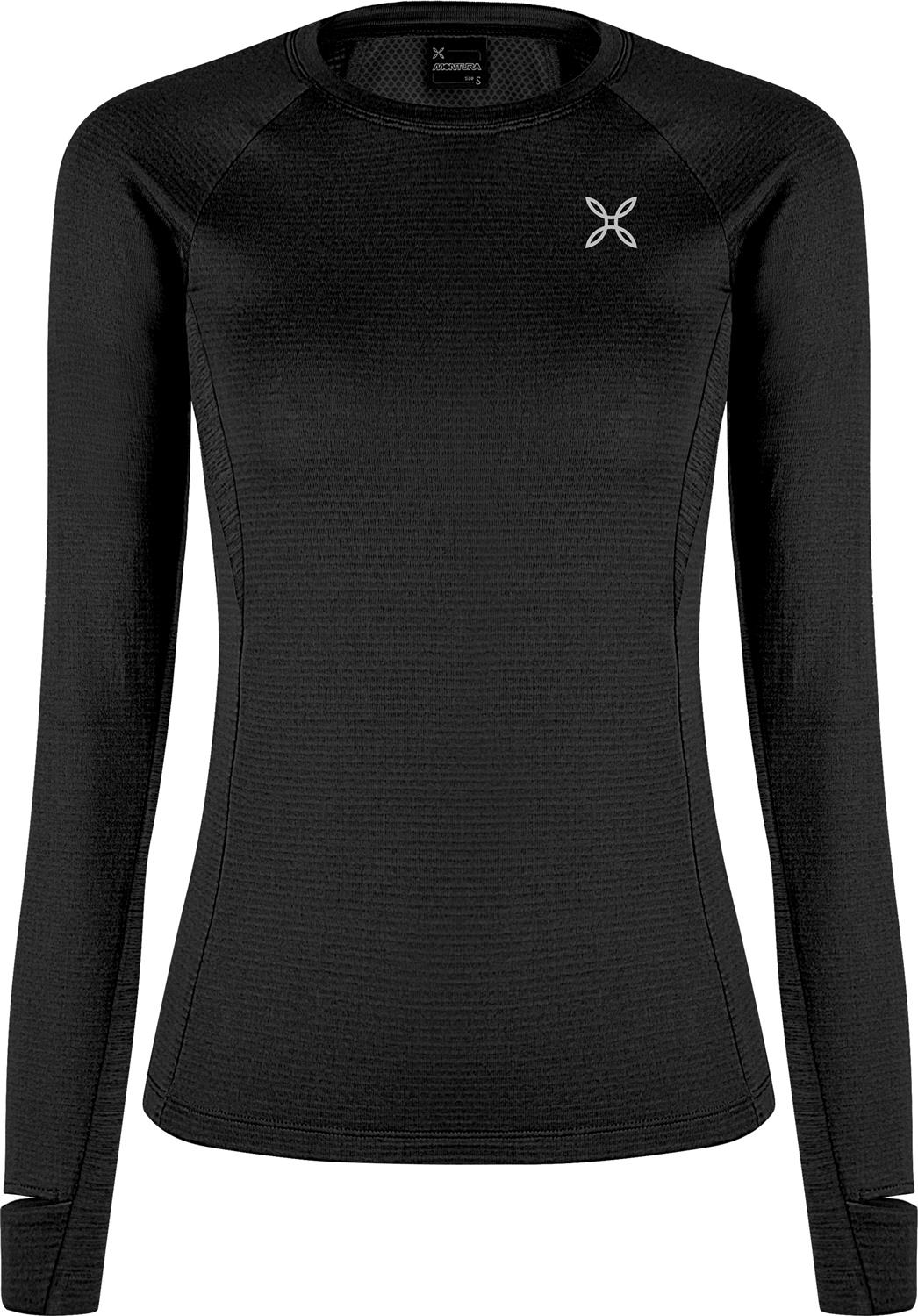 Montura - STRIDE POLARTEC L/S MAGLIA W. — BLACK — Vista frontale 1