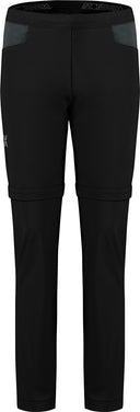 Montura - WALK ZIP OFF PANTS KIDS — BLACK/ANTRACITE — Vista frontale 1
