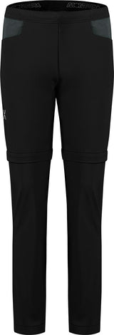 Montura - WALK ZIP OFF PANTS KIDS — BLACK/ANTRACITE — Vista frontale 1