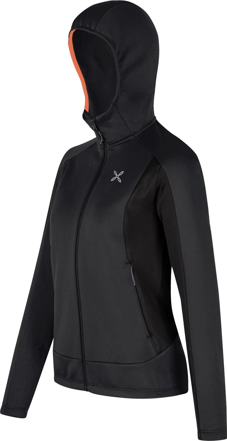 Montura - PULSE HOODED MAGLIA WOMAN — ANTRACITE/MELON — Immagine 2