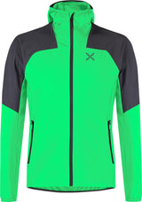 Montura - RISE HOODED JACKET — VIBE GREEN/ANTRACITE — Vista frontale 1
