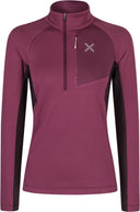 Montura - STRETCH COLOR 3 ZIP MAGLIA W. — VINACCIA/LIGHT ROSE — Vista frontale 1