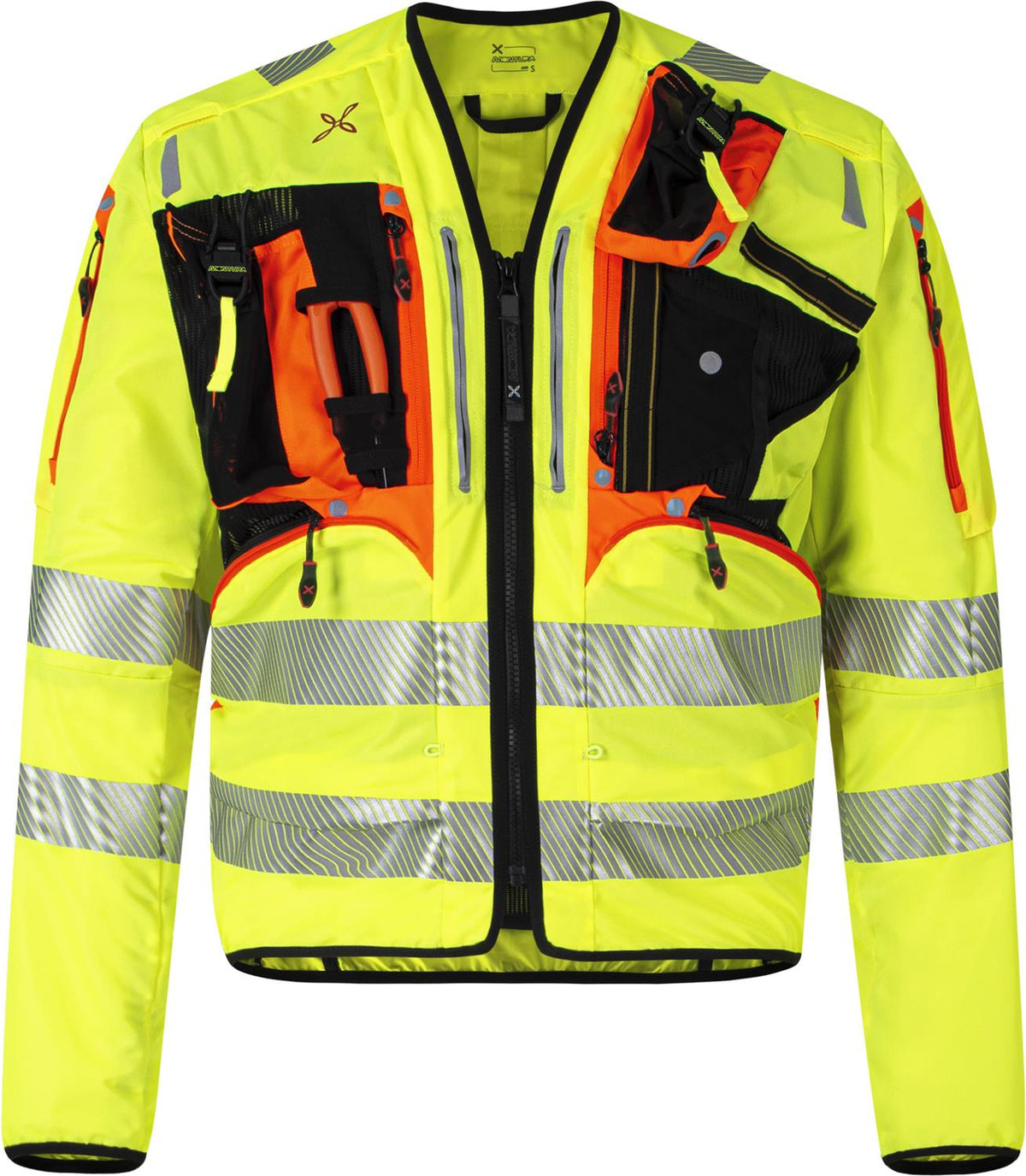 Montura - OPERATOR CE 2.0 JACKET — GIALLO FLUO/ARANCIO FLUO — Vista frontale 1