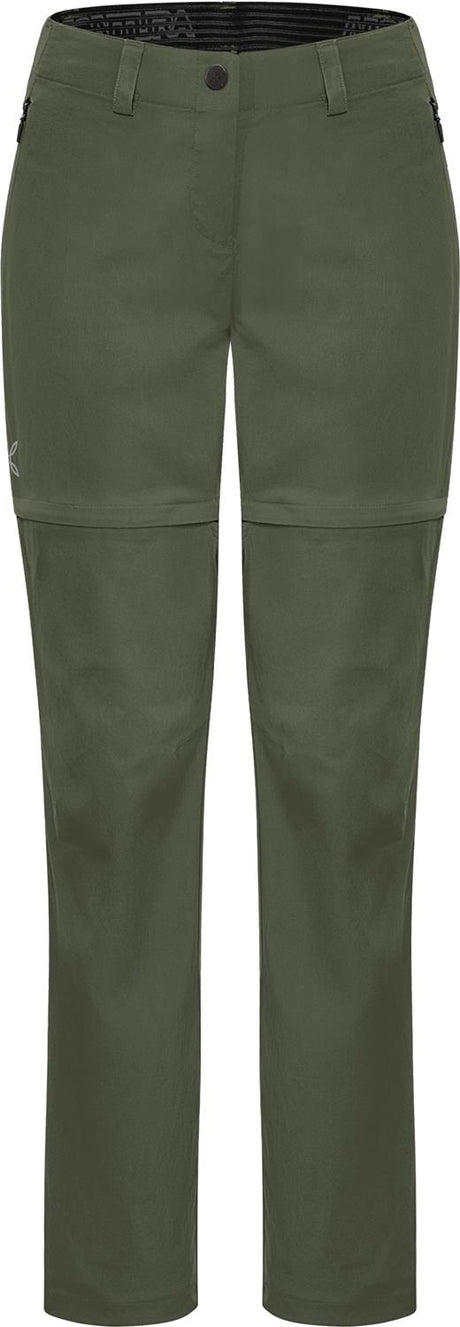 Montura - ROUTE ZIP OFF PANTS WOMAN — VERDE SALVIA — Vista frontale 1