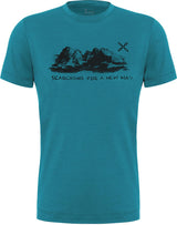 Montura - PEAKS MERINO T-SHIRT — STEEL BLUE — Vista frontale 1