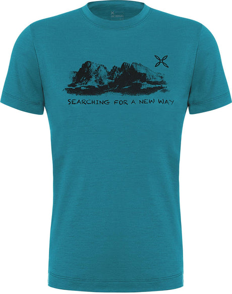 Montura - PEAKS MERINO T-SHIRT — STEEL BLUE — Vista frontale 1