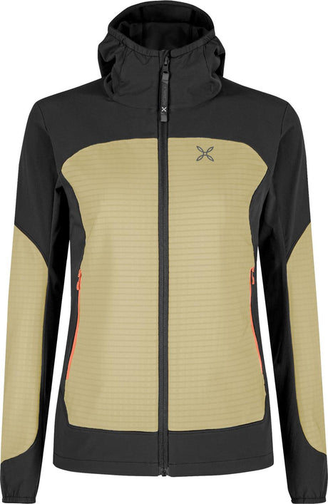 Montura - SEED HOODED JACKET WOMAN — DESERT BEIGE/MELON — Vista frontale 1