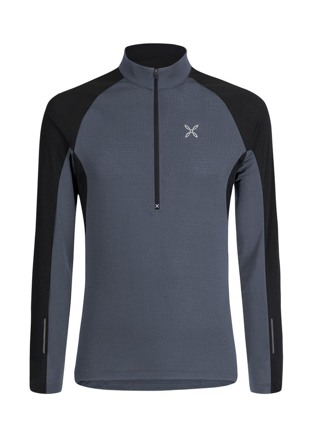Montura - RUN SOFT ZIP MAGLIA — PIOMBO — Vista frontale 1