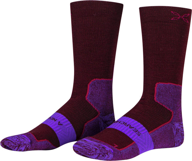 Montura - MERINO WOOL WARM MID SOCKS — VINACCIA/PRISM VIOLET — Vista frontale 1