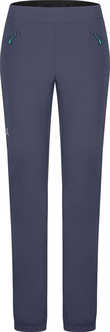Montura - PEAK PANTS WOMAN — GRAPHITE BLUE/TURQUOISE — Vista frontale 1