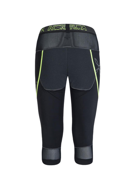 Montura - WATER 3/4 TECH PANTS — BLACK/GIALLO FLUO — Vista posteriore 3