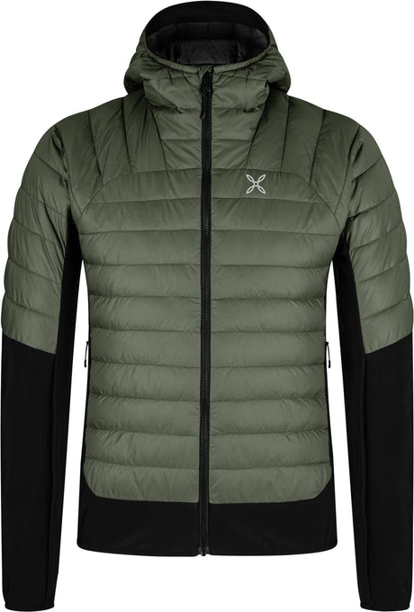Montura - PEAK HYBRID HOODED JACKET — VERDE SALVIA — Vista frontale 1