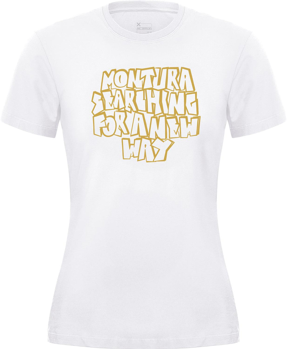 Montura - KNOTS T-SHIRT WOMAN — WHITE/MUSTARD — Vista frontale 1